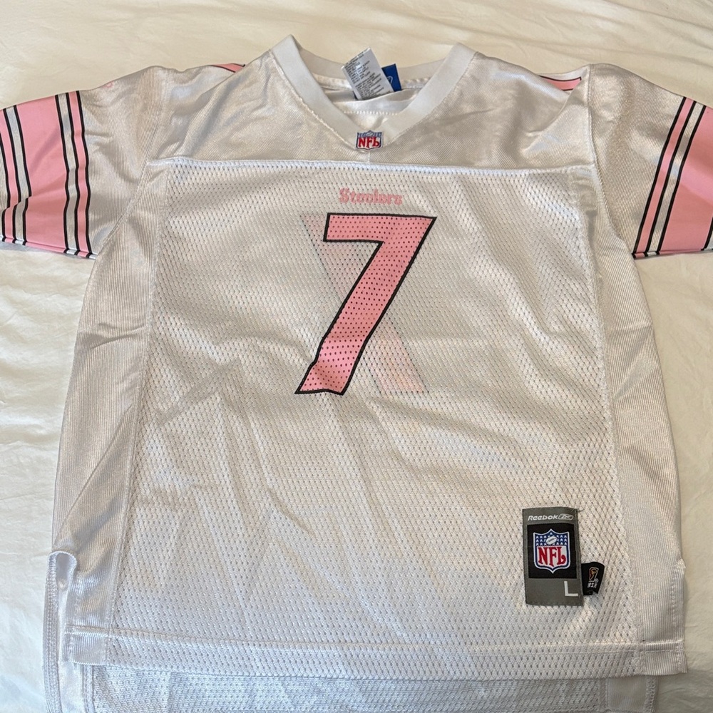 NFL White Jersey with Pink Highlights